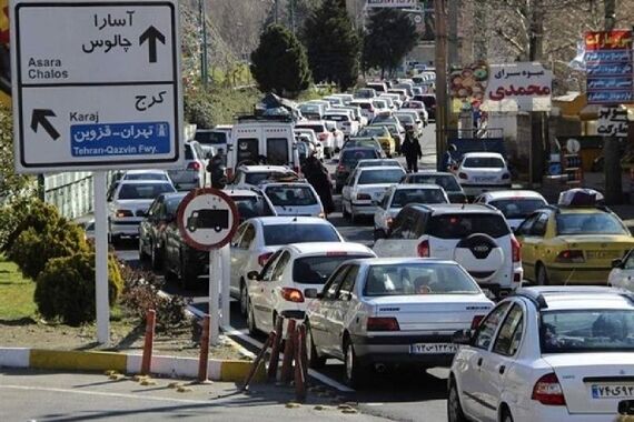 ترافیک سنگین در آزادراه تهران - شمال و فیروزکوه