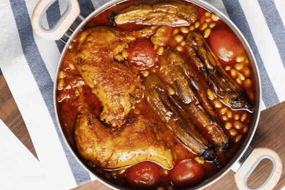 امروز ناهار چی بپزم؟ | طرز تهیه خورشت مرغ و بادمجون با غوره فراوون 