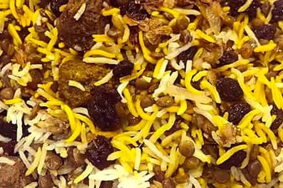 امروز ناهار چی بپزم؟ | طرز تهیه عدس پلو با گوشت تکه‌ای
