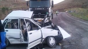 جزئیات حادثه مرگبار در قوچان |  تصادف پراید و تریلر، 5 کُشته برجای گذاشت